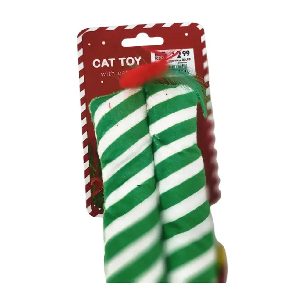 Christmas Stocking Elf Plush soft Catnip Toy Pet Cat Kitten Toy Gift